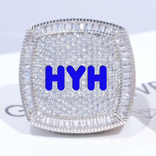 CUSTOM LETTER 3D ICED RING