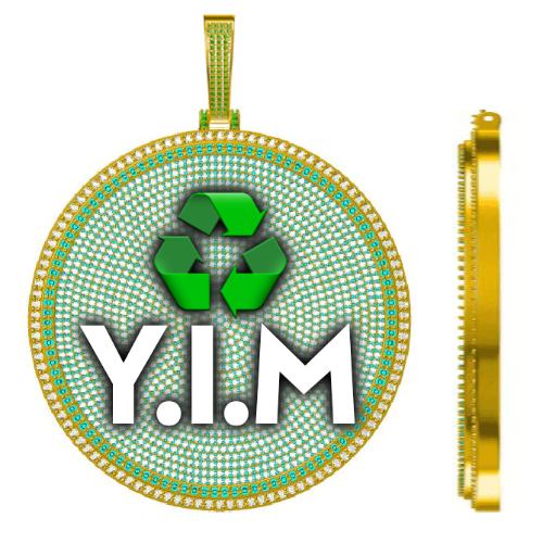 CUSTOM LETTER NECKLACE 3D BIG DISC