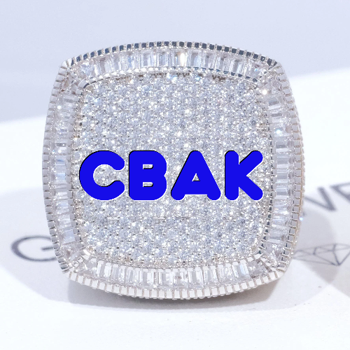 CUSTOM LETTER 3D ICED RING