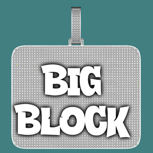 CUSTOM LETTER NECKLACE 3D BIG SQUARE