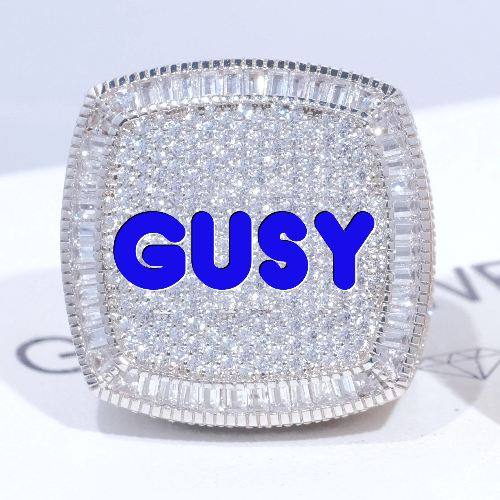 CUSTOM LETTER 3D ICED RING