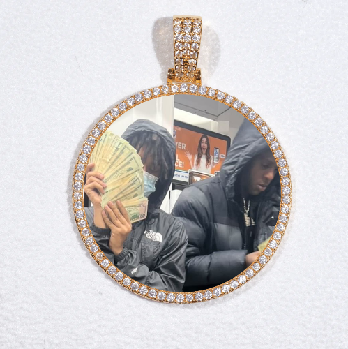 MEDIUM 3D CIRCLE CUSTOM PICTURE PENDANT