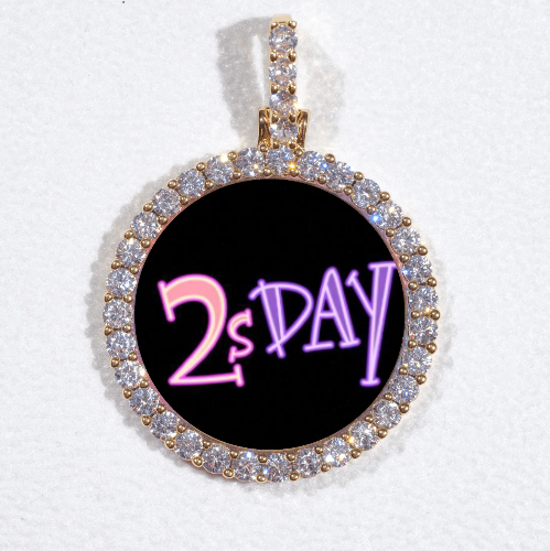 3D CIRCLE CUSTOM PICTURE PENDANT SMALL SIZE