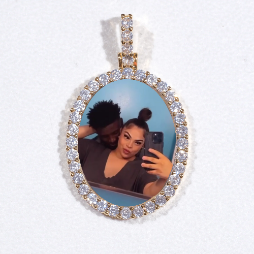3D Oval Custom Picture Pendant