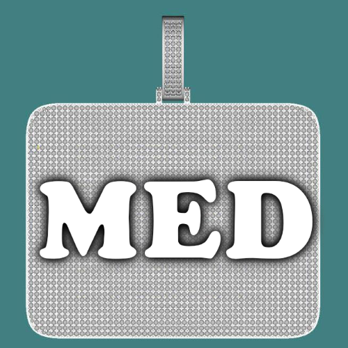CUSTOM LETTER NECKLACE 3D BIG SQUARE