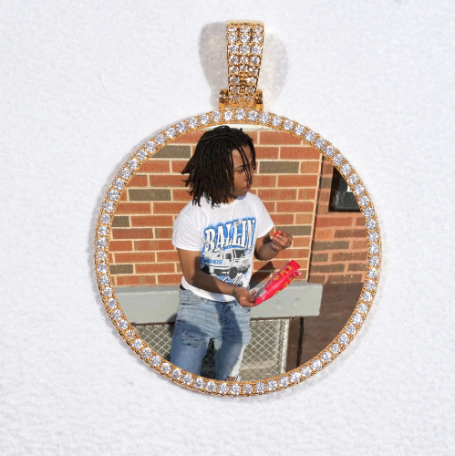 MEDIUM 3D CIRCLE CUSTOM PICTURE PENDANT