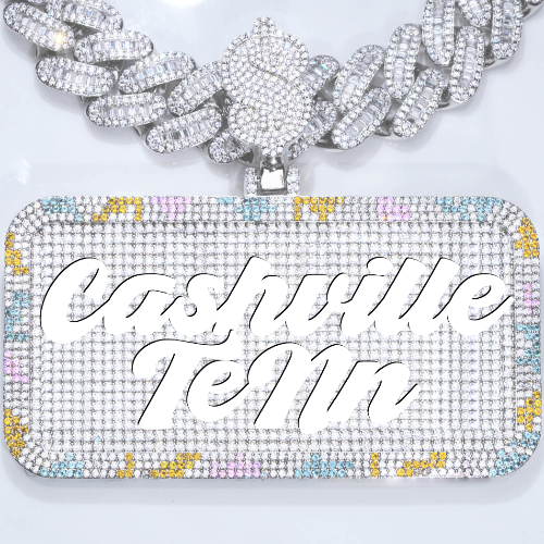 CUSTOM LETTER NECKLACE 3D COLORFUL SQUARE