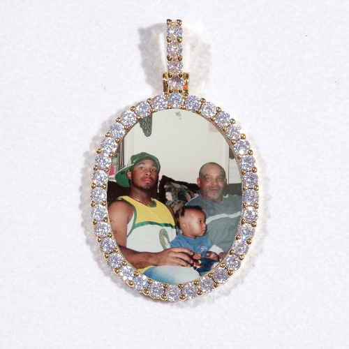 3D Oval Custom Picture Pendant