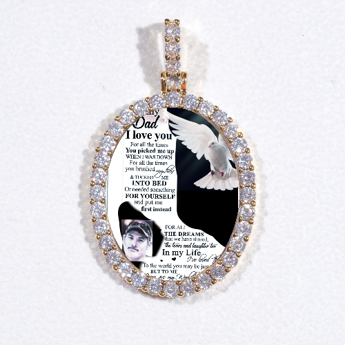 3D Oval Custom Picture Pendant