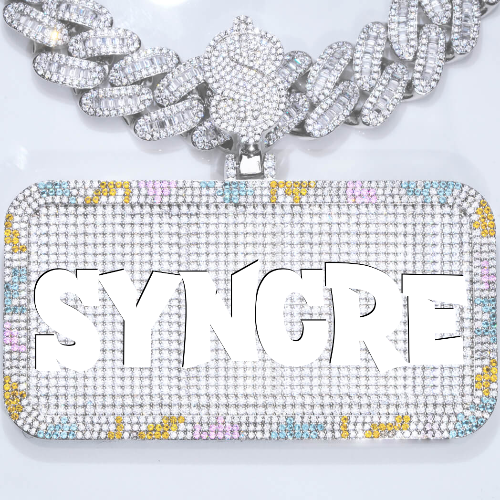 CUSTOM LETTER NECKLACE 3D COLORFUL SQUARE