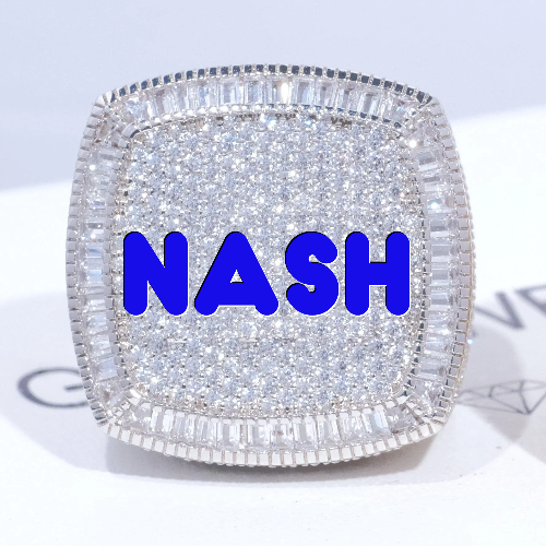 CUSTOM LETTER 3D ICED RING