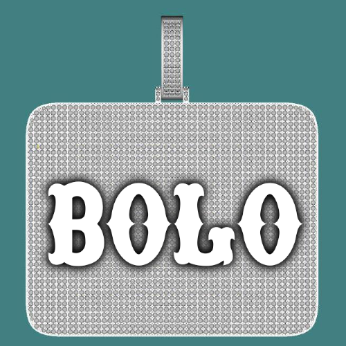 CUSTOM LETTER NECKLACE 3D BIG SQUARE