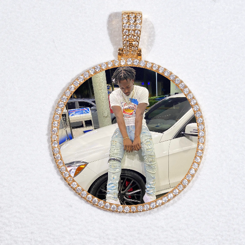 MEDIUM 3D CIRCLE CUSTOM PICTURE PENDANT