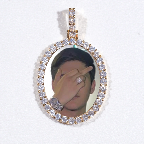 3D Oval Custom Picture Pendant
