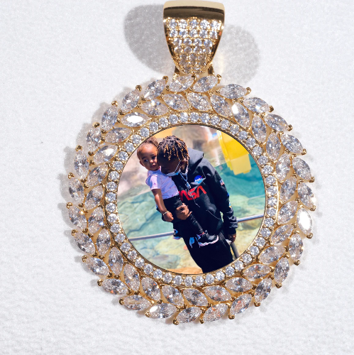 Large 3D Wheat Ear Custom Picture Pendant