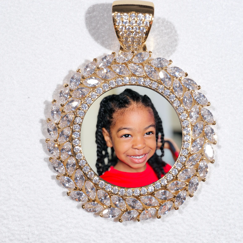 Large 3D Wheat Ear Custom Picture Pendant