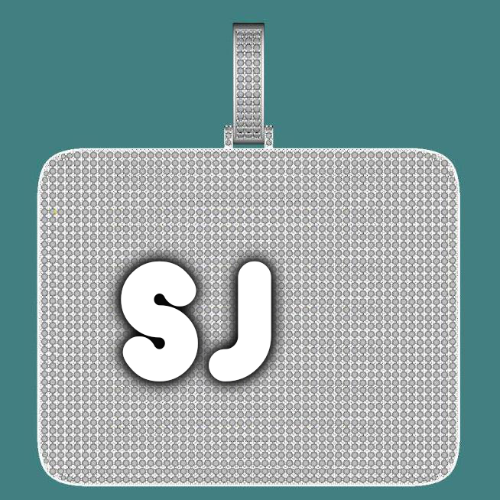 CUSTOM LETTER NECKLACE 3D BIG SQUARE