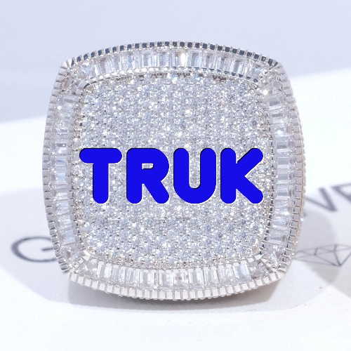 CUSTOM LETTER 3D ICED RING