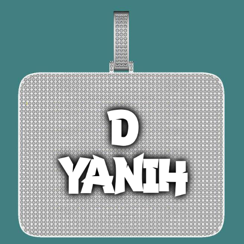 CUSTOM LETTER NECKLACE 3D BIG SQUARE