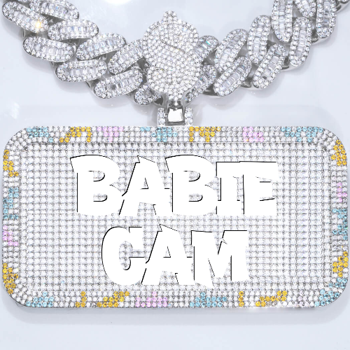 CUSTOM LETTER NECKLACE 3D COLORFUL SQUARE