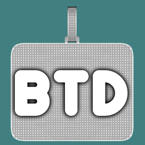 CUSTOM LETTER NECKLACE 3D BIG SQUARE
