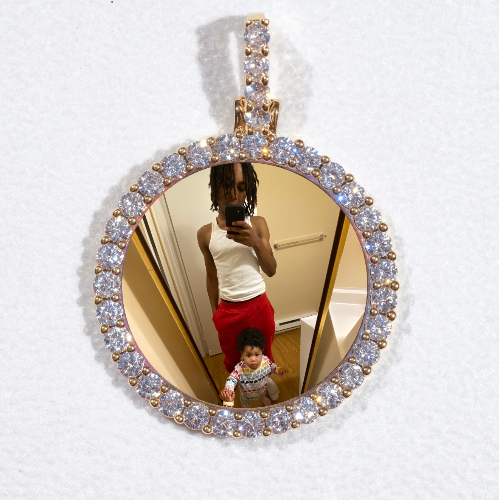 3D CIRCLE CUSTOM PICTURE PENDANT SMALL SIZE