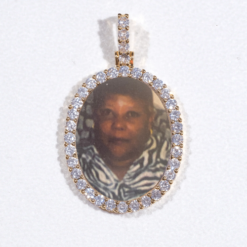 3D Oval Custom Picture Pendant