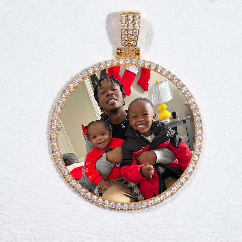 MEDIUM 3D CIRCLE CUSTOM PICTURE PENDANT