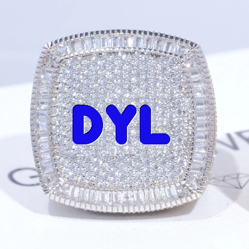 CUSTOM LETTER 3D ICED RING