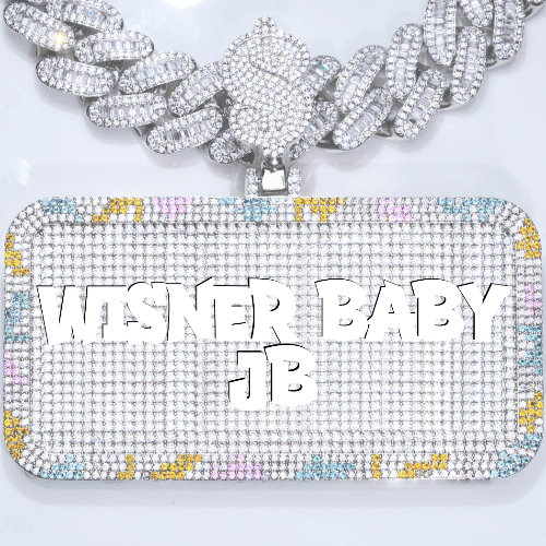 CUSTOM LETTER NECKLACE 3D COLORFUL SQUARE