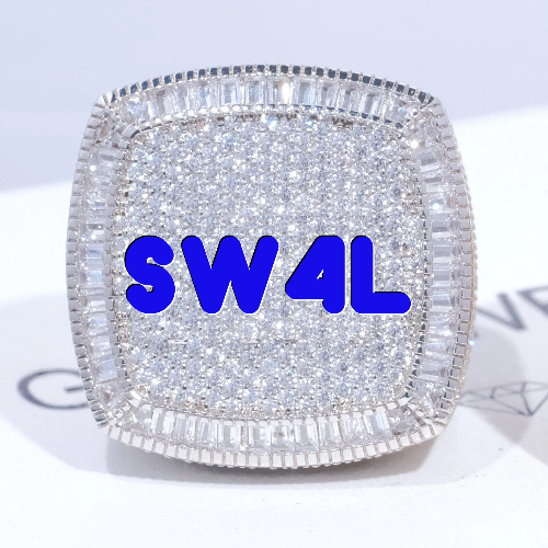 CUSTOM LETTER 3D ICED RING