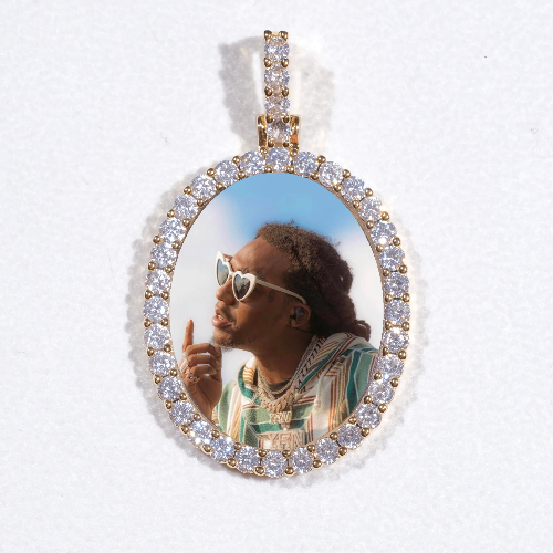 3D Oval Custom Picture Pendant