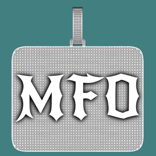 CUSTOM LETTER NECKLACE 3D BIG SQUARE