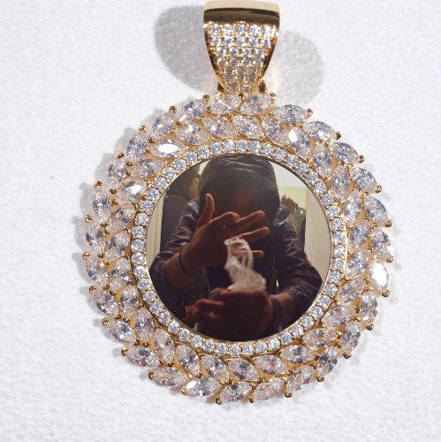 Large 3D Wheat Ear Custom Picture Pendant