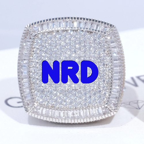 CUSTOM LETTER 3D ICED RING