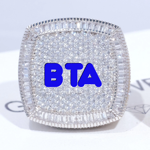 CUSTOM LETTER 3D ICED RING