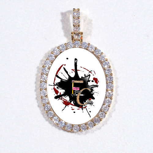3D Oval Custom Picture Pendant