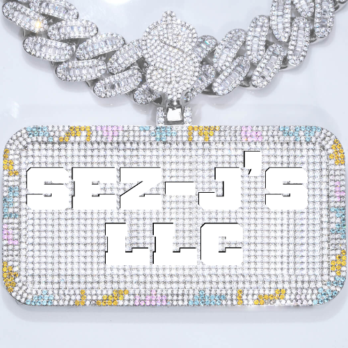CUSTOM LETTER NECKLACE 3D COLORFUL SQUARE