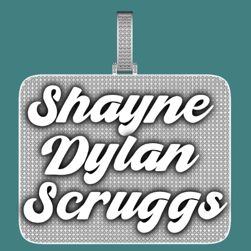 CUSTOM LETTER NECKLACE 3D BIG SQUARE