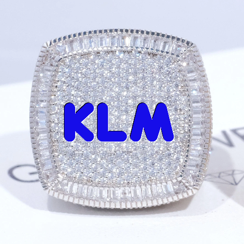 CUSTOM LETTER 3D ICED RING