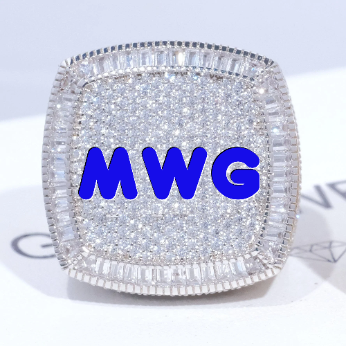 CUSTOM LETTER 3D ICED RING