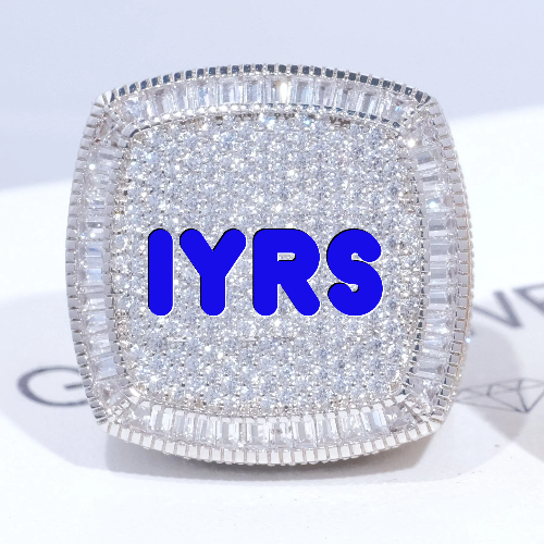 CUSTOM LETTER 3D ICED RING
