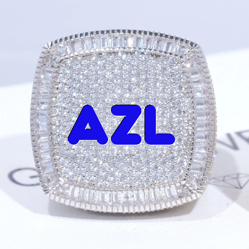 CUSTOM LETTER 3D ICED RING