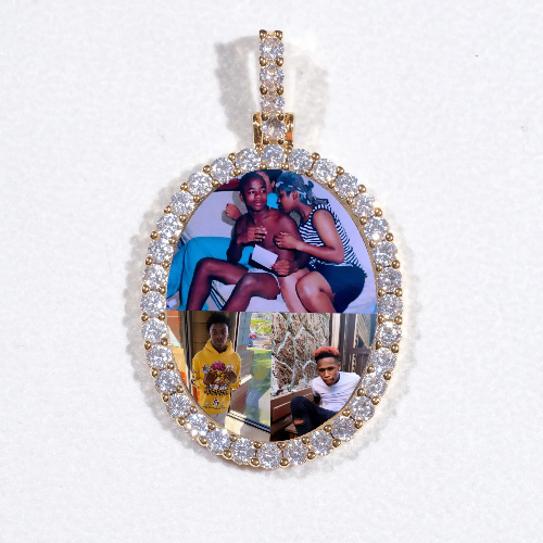 3D Oval Custom Picture Pendant