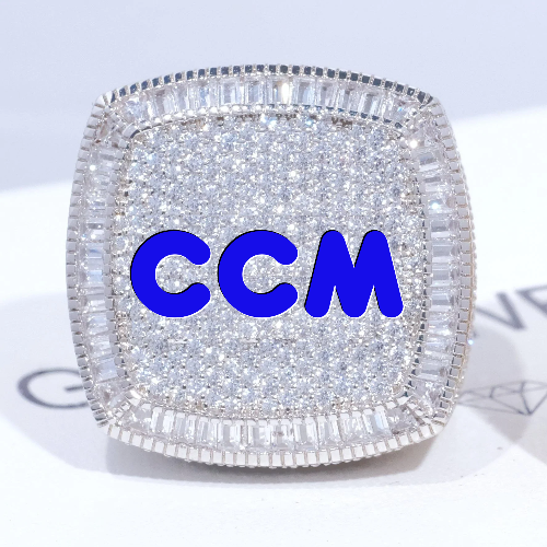 CUSTOM LETTER 3D ICED RING