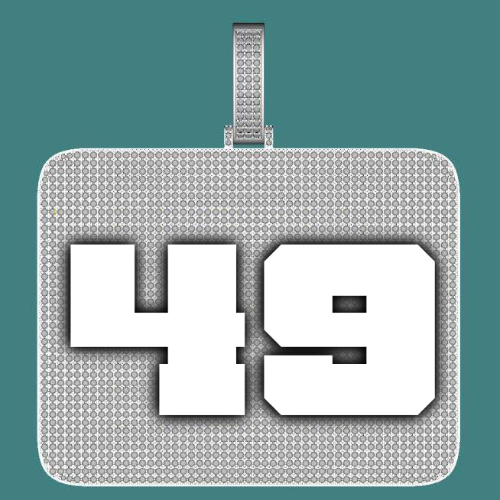 CUSTOM LETTER NECKLACE 3D BIG SQUARE