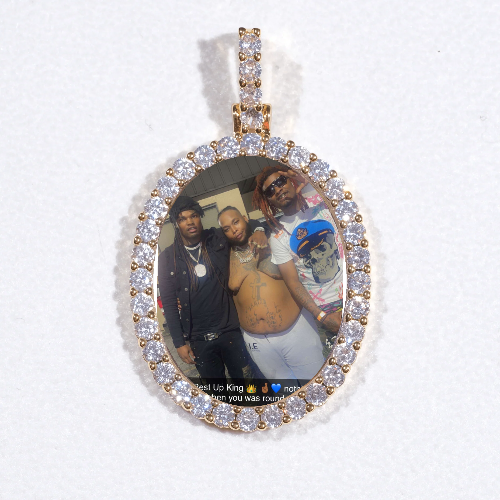 3D Oval Custom Picture Pendant