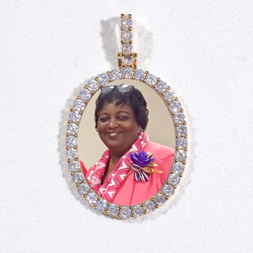 3D Oval Custom Picture Pendant