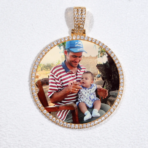 MEDIUM 3D CIRCLE CUSTOM PICTURE PENDANT