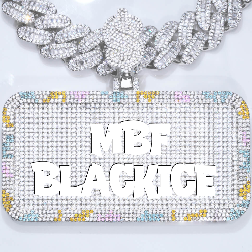 CUSTOM LETTER NECKLACE 3D COLORFUL SQUARE